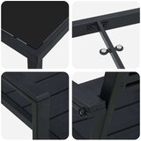  Vrtni set za objed 7 pcs Crna Čelik s prahom premazan | shoptok.hr