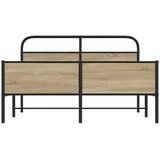 Metalni okvir kreveta bez madraca boja hrasta 160x200 cm | shoptok.hr