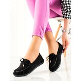 TRENDI SUEDE MOCCASINS WITH BOW Cene