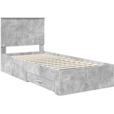  Krevetna konstrukcija s ladicama Betonski sivi 90 x 190 cm | shoptok.hr