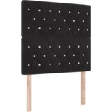 vidaXL Box spring krevet s madracem i LED svjetlom Crna 100x200 cm Baršun | shoptok.hr