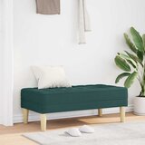  Klupa s jastukom Tamnozelena 113 x 57 x 39 cm tkanina | shoptok.hr