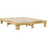 vidaXL Okvir kreveta bez madraca 135x190 cm puno drvo hrast | shoptok.hr
