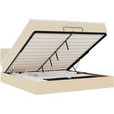 Otomanski okvir kreveta s madracima krem 200x200cm od tkanine | shoptok.hr