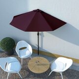  Balkonski suncobran bordo 270 x 144 x 222 cm polukružni | shoptok.hr