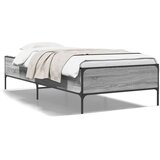  Okvir za krevet boja hrasta 100x200cm konstruirano drvo i metal | shoptok.hr