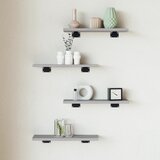 vidaXL Stenske police 4 kosi siva sonoma 40x10x1,5 cm inženirski les, (21035941) | Shoptok.si