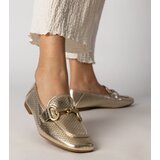 Gemre Golden elegant women's ballet flats with Serina embellishment | shoptok.hr