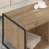  klubska mizica, inženirski les, oreh, 80x50x40 cm | Shoptok.si