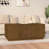  Klubska mizica medeno rjava 100x50x41 cm trdna borovina, (20712304) | Shoptok.si
