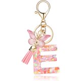Generic Stylish Letter Initial Keychain Tassel Butterfly Pendant Keychain Suitable for Wallet Handbags Women Girls, (21066456) Cene