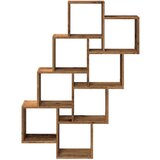  Zidna kockasta polica staro drvo 90x15x119,5 cm | Eponuda.com