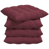  Jastučići za sjedenje 4 pcs Vinska crvena 40 x 40 x 6 cm | Eponuda.ba