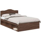  Okvir za krevet s uzglavljem Smeđi hrast 120 x 190 cm | shoptok.hr