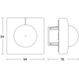 Steinel 058265 - detektor pokreta is 345 V3 knx, kvadratni, beo | Eponuda.com