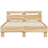  Okvir za krevet s uzglavljem i LED boja hrasta 120x200 cm | shoptok.hr