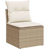 vidaXL 9-dijelni set vrtnih sofa s jastucima bež od poliratana | shoptok.hr
