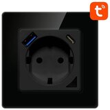 Avatto N-WOT10-USB-B USB in USB-C TUYA pametna vtičnica WiFi (črna) | Shoptok.si