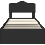 vidaXL Konstrukcija postelje Črna 75 x 190 cm Konstruiran les | Shoptok.si