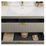 Hanah home Set kupaonskih ormarića s umivaonikom i ogledalom, 2 dijela, bež Slike