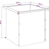  Vrtna posuda za sadnju s LED svjetlom Srebrna 50 x 50 x 48 cm - Nehrđajući čelik 50 x 50 x 48 cm 1 | shoptok.hr