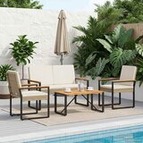  Set vanjskog namještaja 4 pcs Bež i krem bijela poliratan | Eponuda.com