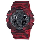 G-shock muški digitalni ručni sat GA-100CM-4ADR crveni Cene