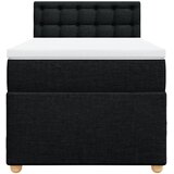  Krevet s oprugama i madracem crni 100 x 200 cm od tkanine | shoptok.hr