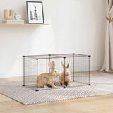  Kavez za kućne ljubimce s 8 panela crni 35 x 35 cm čelični | shoptok.hr