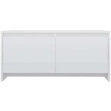  Klubska mizica visok sijaj bela 90x50x41,5 cm iverna plošča, (20715597) | Shoptok.si