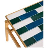 Hübsch Črno-bela/v naravni barvi klubska mizica v hrastovem dekorju 61x132 cm Motif – | Shoptok.si