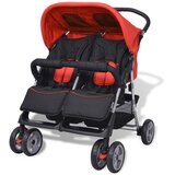  Dječja Kolica za Blizance Čelik Crveno-Crna | shoptok.hr