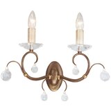 Elstead Lighting Elstead Lunetta Stenska svetilka z 2 svečama, bronasta patina, E14, (22098952) | Shoptok.si