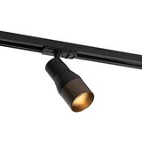 QAZQA Moderni reflektor črn s temno bronasto barvo za tirni sistem 1-fazni - Iconic Kohua | Shoptok.si