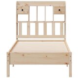  Krevet s regalom za knjige bez madraca 90x200 cm od borovine | shoptok.hr