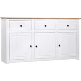 vidaXL Komoda bela 135x40x80 cm trdna borovina Panama Range Cene