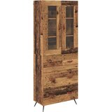  Visoki ormar s policom 2 pcs Staro drvo Konstruirano drvo | shoptok.hr