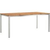 vidaXL 7-delni jedilni set iz trdnega akacijevega lesa, zunanja jedilna miza 180x90x75 cm iz trdnega akacijevega lesa, zložljivi vrtnarski stoli 2 kosi iz trdnega akacijevega lesa in jekla, zložljivi vrtnarski stoli 4 kosi iz trdnega akacijevega lesa in jekla | Shoptok.si