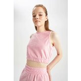 Defacto Cool Fitted Halter Collar Terry Fabric Singlet Cene