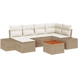  Set za vrtne sofe s jastučićima u bež poli rattan akaciji | shoptok.hr
