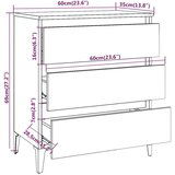  Komoda boja hrasta sonome 60 x 35 x 69 cm konstruirano drvo | shoptok.hr
