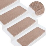  Samolepilne preproge za stopnice 15 kosov 65x24,5x3,5 cm bež, (20753552) | Shoptok.si