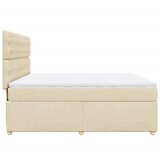  Krevet s oprugama i madracem krem 180x200 cm od tkanine | shoptok.hr