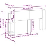  Glava kreveta s ormarićem Hrast artisan 160 cm | shoptok.hr
