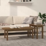  2-dijelni set stolića za kavu boja meda od masivne borovine | shoptok.hr