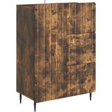 vidaXL Strani šal Dimljen hrast 66 x 34,5 x 91,5 cm Inženirski les, (5000217934) | Shoptok.si