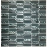  Stakleni mozaik crni pravougaoni 300x300x8mm Cene