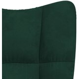 Stolica za ljuljanje s osloncem za noge tamnozelena baršunasta | shoptok.hr