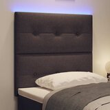  LED glava kreveta s LED trakama Tamno smeđa 80 cm tkanina | shoptok.hr