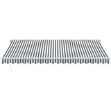 vidaXL Avtomatsko zložljiva tenda z LED antracit in bela 450x300 cm | Shoptok.si